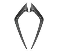 HANZOU 1 Pair Car Front Bumper Spoiler Trim,Fit For Ford Fiesta, ST MK6 B-Max 2012-2017 Decoration Side Splitter vehicle front Bumper airflow splitter(Carbon Fiber Black)