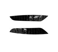 HANZOU 1Pair Rear Bar Honeycomb Tail Fog Light Cover Trim Styling Fit For Golf 6 Rear Bumper Reflector Strips Sticker Glossy Tail Light Cover Protector