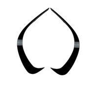 HANZOU 2Pcs Car Front Bumper Lip Splitter Spoiler Cover Trims, Fit For Mercedes, C-Class W206 C300 Carbon Fiber Gloss Black vehicle front Bumper airflow splitter(Glossy Black)