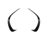 HANZOU 2Pcs Car Front Bumper Spoiler Trims,Fit For Mercedes, C-Class W206 C300 Carbon Fiber Gloss Black Lip Splitter Decoration Cover vehicle front Bumper airflow splitter(Carbon Fiber)