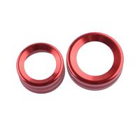 HANZOU 3 Pcs Set Knob Ring Cover Trim,Fit For Toyota, Tacoma 2016-2020 Red Audio Volume Tune Rearview Mirror Adjust Switch automobile Dashboard Knob Accent