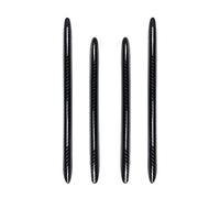 HANZOU 4Pcs, Auto Front Bumper Splitter Fins Body Spoiler Trim, Fit For Mercedes, C-Class W206 ABS Plastic Car Accessories Canards vehicle front Bumper airflow splitter(Carbon fiber)