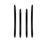 HANZOU 4pcs Car Front Bumper Splitter Fins Body Spoiler Cover Trim, Fit For Mercedes, C-Class W206 ABS Plastic Canards vehicle front Bumper airflow splitter(Glossy Black)