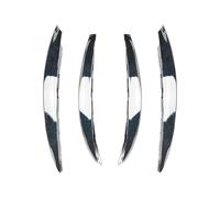 HANZOU 4Pcs Car Front Bumper Splitter Spoiler,Fit For Mercedes ，C-Class W206 Cover Decoration Trim Exterior Parts Fins Body Canards vehicle front Bumper airflow splitter(Chrome)