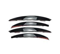HANZOU 4Pcs Car Front Bumper Splitter Spoiler Trim, Fit For Mercedes, C-Class W206 Canards Cover Decoration Exterior Parts Fins Body vehicle front Bumper airflow splitter(Carbon fiber)
