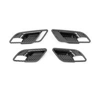 HANZOU 4PCS Car Inner Door Handle Cover Trim,Fit For MG, 5 MG5 2020 2021 Bowl Carbon Fiber ABS Decoration Frame Sticker Accessories Interior Trim for Door Handles Window Panels
