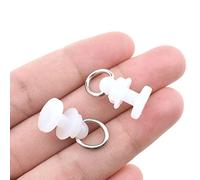 Hao Pro Ceiling Curtain Track Carrier Slide Roller Rail Pulleys Drape Bracket 11mm Diameter Sturdy Smooth Glide Traverse Flexible Support Well Room Divider for L Shape U Shape Plastic White 50pcs