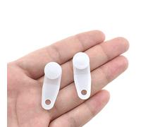Hao Pro Ceiling Curtain Track Carrier Slide Roller Rail Pulleys Drape Bracket 12mm Diameter Sturdy Smooth Glide Traverse Flexible Support Well Room Divider for L Shape U Shape Plastic White 50pcs