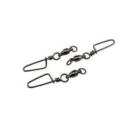 Hao Pro Fishing Rolling Snap Swivels 40mm Length 77lb Barrel Column Bearing with Solid Welding Spin Freely No Twist Rust 3 for Saltwater Wash Oil with Pin Stainless Steel Black 12pcs