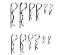 Hao Pro Hitch pins Clips Cotter pins Spring Clip Hair pins 12 Pack Kit 6 Sizes Strong Spring Tension Thicker Sturdy for Trailer Ball Tow bar Tractors Mower carts Truck hitches