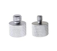 Hao Pro Mikrofonständer-Adapter 5/8 Buchse auf 3/8 Stecker und 5/8 Buchse auf 3/8 Außengewinde, verhindert Wackeln, konsistente Gewinde, Stativschraubenadapter, 2 Stück für Videoaufnahmen