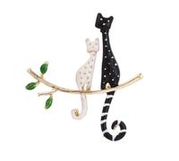 Hao Wu Xuan 14 Styles Unisex Cute Mysterious Elegant Cat Brooch Sweater Accessories And Black Party Gift Brooches Pins Jewelry