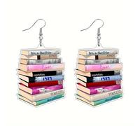 Hao Wu Xuan 1Pair 1989 Celebrity Albums Books Earrings for Women Girl Lover Fearless Super Popular Singer Party Decoration Ear Rings