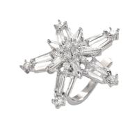 Hao Wu Xuan 1PCS Crystal Five-pointed Star Earrings for Women Golden Silver Color Zircon Cooper Star Ear Clip Jewelry Ornaments Daily Wear