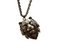 Hao Wu Xuan 1pcs Tiger Head Men Necklace, Animal jewelry, Angry Wild Tiger Men Pendant
