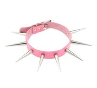 Hao Wu Xuan 2020 Long Spike Choker Necklaces Punk Collar Women Men Rivets PU Leather Studded Chocker Necklace Goth Jewelry Gothic Gift