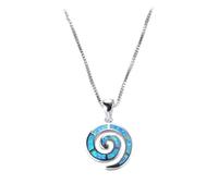 Hao Wu Xuan 2025 Cute Snail Spiral Design Imitation Opal Pendant Necklace For Women Accessories Party Girl Gift Fashion Women Necklace