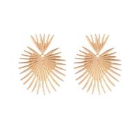 Hao Wu Xuan 2025 Geoemtric Party Earrings: Sell Women's Fashion Ear Jewelry in Gold Silver Color, Exaggerated & Irregular
