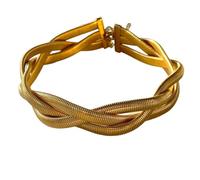 Hao Wu Xuan 2025 Gold Plated Eden Triple Layer Woven Choker Necklace Tarnish Free Stainless Steel Jewelry for Women Men