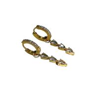 Hao Wu Xuan 2025 Summer Stainless Steel Water Drop 5A Zircon OOTD Earrings for Women Gold Plated Unique Hypoallergenic Jewelry