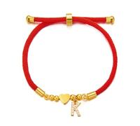 Hao Wu Xuan 26 English Initial Letter Name Bracelet Stainless Steel A-Z Alphabet Heart Charm Bracelets for Women Men Fashion Jewelry Gifts