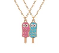 Hao Wu Xuan 2Pcs/Set Classic Girls Popsicle ShapedBest Friends Forever Magnetic Necklace BFF Friendship Jewelry Gift