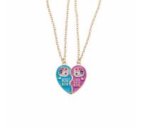 Hao Wu Xuan 2Pcs Split Heart Necklace BIG SIS LIL SIS Sister Friendship Jewelry Set Matching Gift for Teen Girls Lovers