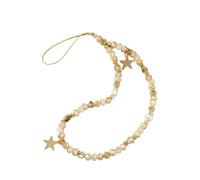 Hao Wu Xuan Acrylic Mobile Phone Chain Five-Pointed Star Pendant Beaded Telephone Lanyard Cellphone Hanging Rope for Women Fashion Jewelry