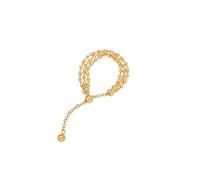 Hao Wu Xuan Adjustment Multilayer Chain Ring for Women, Stainless Steel Non-fading Geometric Jewelry US Size 7 to 12