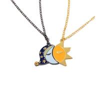 Hao Wu Xuan Anime Sun & Moon Friendship Necklace - Costume Gift for Men Women and Fans Girls Boys