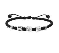 Hao Wu Xuan Ankle Bracelet for Men, Handmade Braided Black Rope Chain Anklets Gift for Man Boys, Casual Summer Beach Holiday Surfer Jewelry