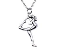 Hao Wu Xuan Antique Silver Color 14x26mm Dancing Necklaces Short Chain Choker Necklaces
