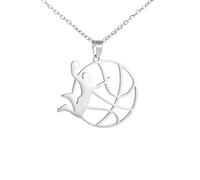 Hao Wu Xuan Basketball Necklace For Women Stainless Steel Dance Artistic Gymnastics Fashion Funny Pendants Jewelry Gifts In