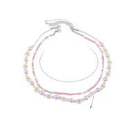 Hao Wu Xuan Bohemia Handmade Colorful Seed Beads Necklace Women Pearl Flower Choker Necklaces Girls Party Holiday Jewelry Gifts