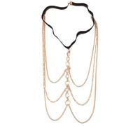 Hao Wu Xuan Bohemian Elastic Band Crystal Infinity Leg Thigh for Women Summe rBeach Multilayer Long Tassel Leg Chain Body Jewelry