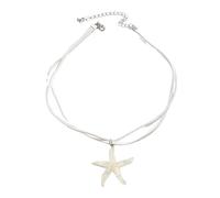 Hao Wu Xuan Boho Vintage Resin Starfish Star Pendant Necklace for Women Summer Beach Style Multilayer Velvet Rope Chain Choker Party Jewelry
