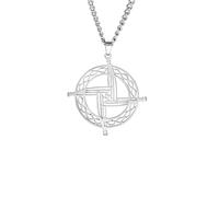 Hao Wu Xuan Brigid Day Cross Necklace Ireland Chain Amulet For Woman Man Religion Gothic Fashion Jewelry