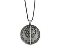 Hao Wu Xuan Brotherhood Of Steel Logo Necklace Round Pendant Rope Chain Necklaces for Women Men Jewelry Accessories