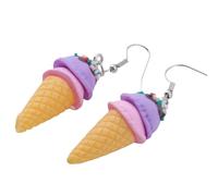 Hao Wu Xuan Candy Color Ice Cream Drop Earrings For Women Girls Korean Cute Resin Dangle Earrings Girls Jewelry Gifts