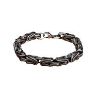 Hao Wu Xuan Chunky Byzantine Chain Bracelets for Men Boys,V-shape Stainless Steel Chain Link Wristband,Vintage Rock Punk Jewelry