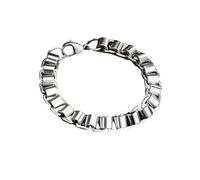 Hao Wu Xuan Chunky Stainless Steel Bracelets for Men,Never Fade Links&Links Wristband, Punk Casual Jewelry Gifts for Him