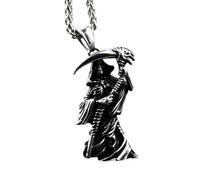 Hao Wu Xuan Classic devil skull knife men's pendant necklace punk -431P