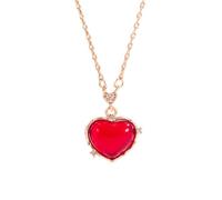Hao Wu Xuan Classic red carnelian necklace light luxury heart-shaped pendant in Romantic sweet style collar chain jewelry gift