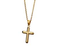 Hao Wu Xuan Color Cross Necklace for Men Boys,Stanless Steel Pendant Necklaces, Faith Prayer Jewelry Gift