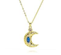 Hao Wu Xuan Colored Horse's Eye Moon Star Charms for Necklace Bracelet Earrings Gold Color Oval Round Pendant DIY Jewelry Accessory