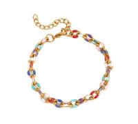 Hao Wu Xuan Corful Bohemian Fashion Choker Necklace Bracelet Jewelry Set Classic Cross Chain Accessories for Women Gift Party