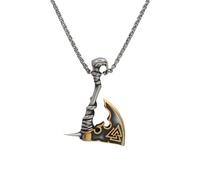 Hao Wu Xuan creative men's stainless steel axe pendant steel Hip Hop necklace jewelry long accessories women