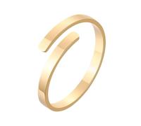 Hao Wu Xuan Custom Engrave Promise Ring for Women Stainless Steel Tiny Open Two Name Initial Personalized Ring 2mm Thin Gifts