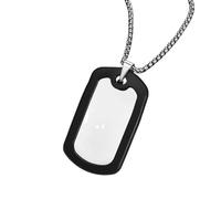 Hao Wu Xuan Customized Necklaces for Men Boys,Silencing Stainless Steel Silicone Edge Pendant Necklace,Trendy Soldier Jewelry Gifts
