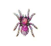 Hao Wu Xuan Cute Rhinestone Insect Brooch Pins for Women Crystal All Saints' Day Jewelry Hat Scarf Clothes Accessories